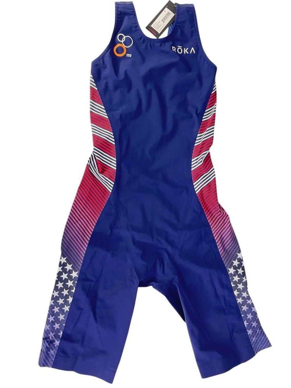 ROKA Women's USA Theme Open Back USAT Tri Suit NWT Small